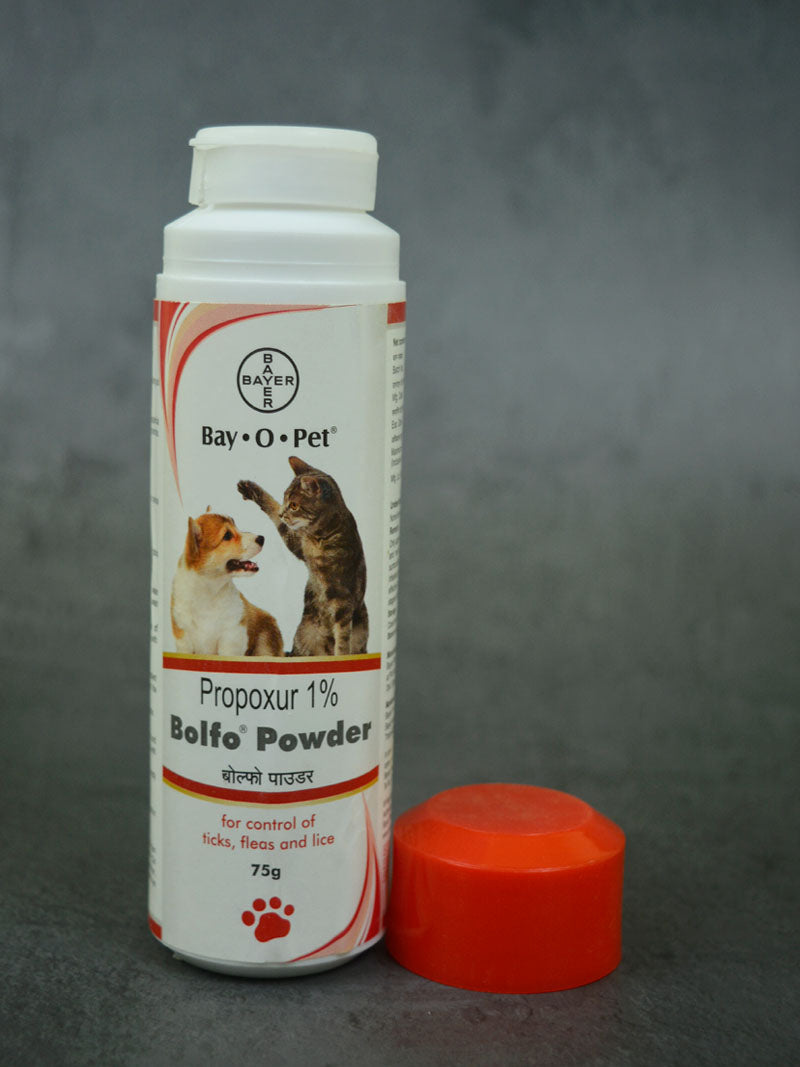 Bayer Bolfo Anti Tick & Flea Powder for Dog & Cat 75 gm