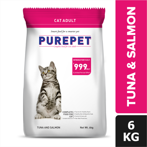 Purepet Tuna & Salmon Adult Cat Dry Food 6 kg