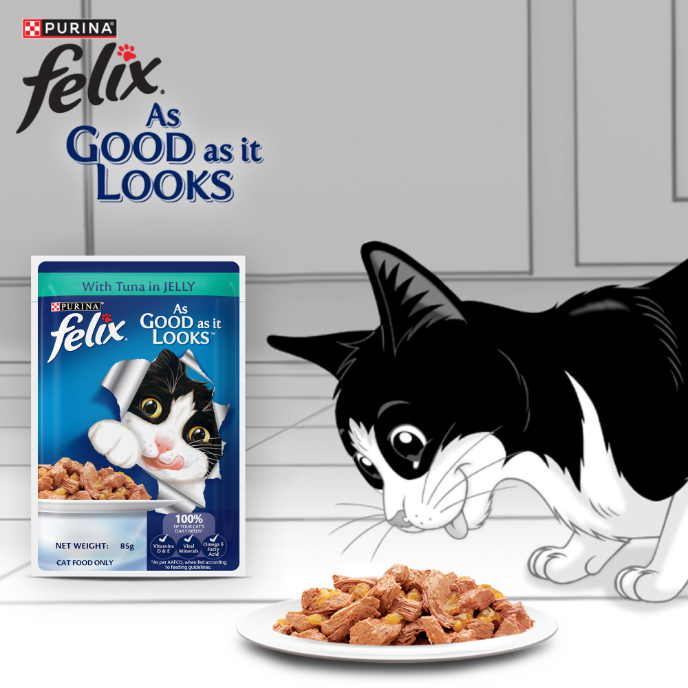 Purina Felix Tuna in Jelly Adult Cat Wet Food 85g