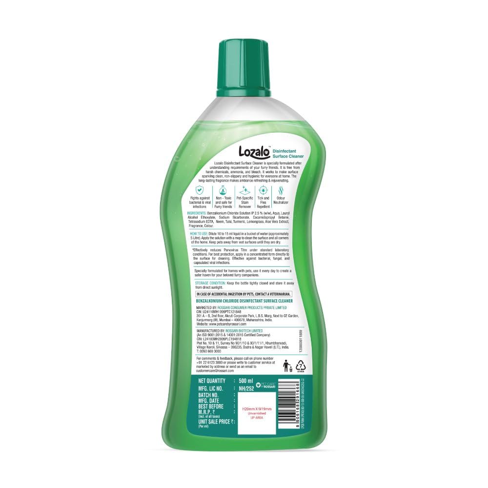 Lozalo Disinfectant Lemongrass Flavour Surface Cleaner
