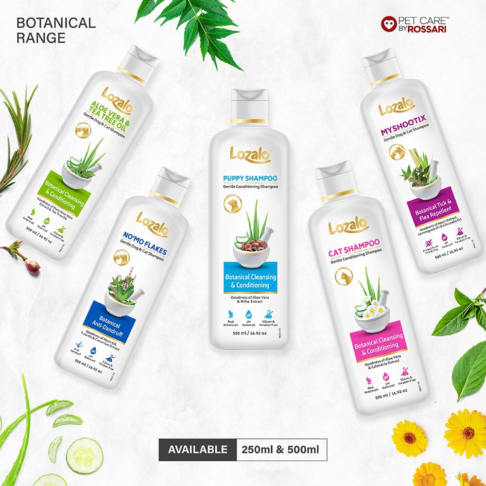 Lozalo Botanical Cleansing & Conditioning Aloe Vera & Reetha Extract Puppy Shampoo 250 ml