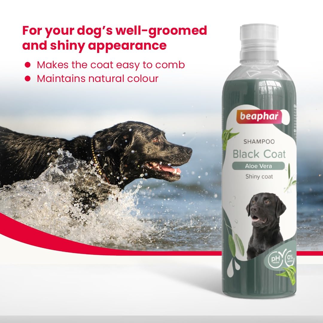 Beaphar Aloe Vera Dog Shampoo For Black Coats 250 ml