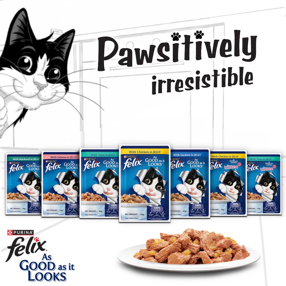 Purina Felix Sardine in Jelly Adult Wet Food 85g