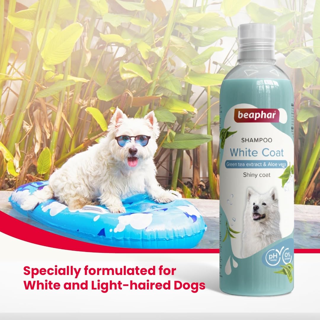 Beaphar Aloe Vera Dog Shampoo For White Coats 250 ml