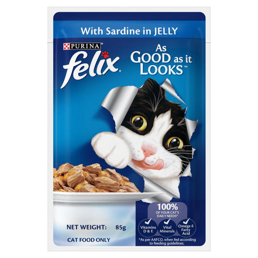 Purina Felix Sardine in Jelly Adult Wet Food 85g