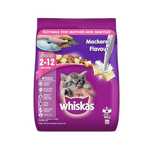 Whiskas Junior (2-12 Months) Dry Kitten Food Mackerel Flavour