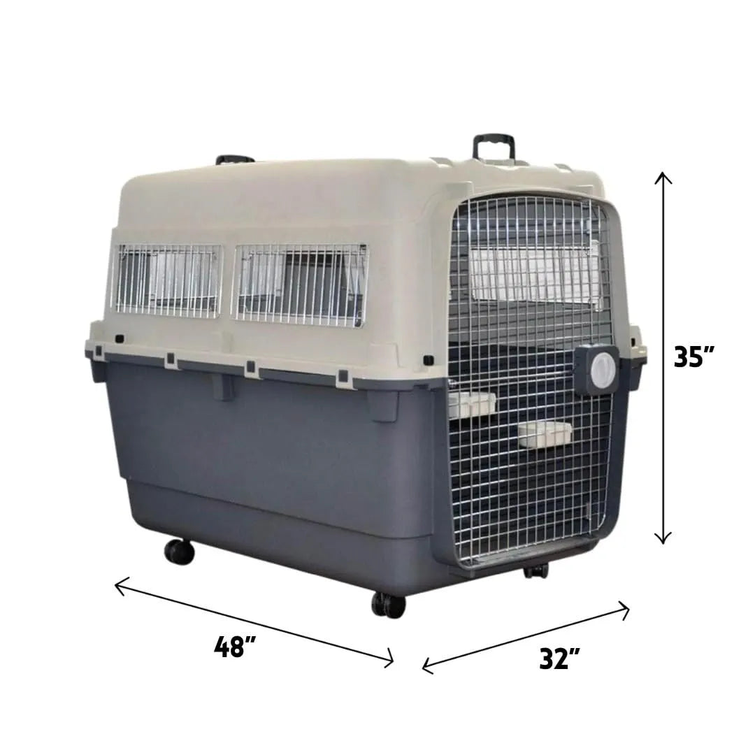48-Inch IATA Approved Airline Dog Crate for Large Breed Dogs