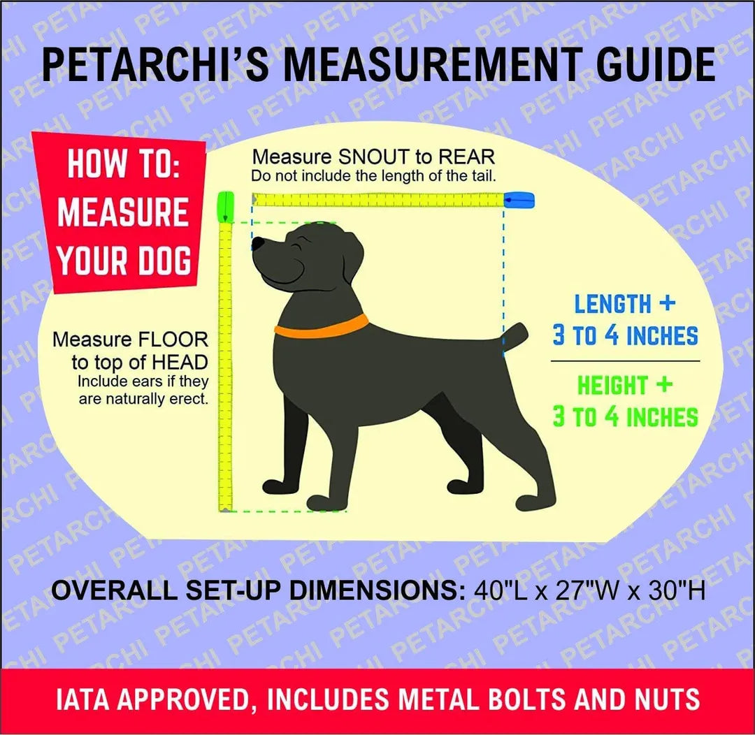 48-Inch IATA Approved Airline Dog Crate for Large Breed Dogs