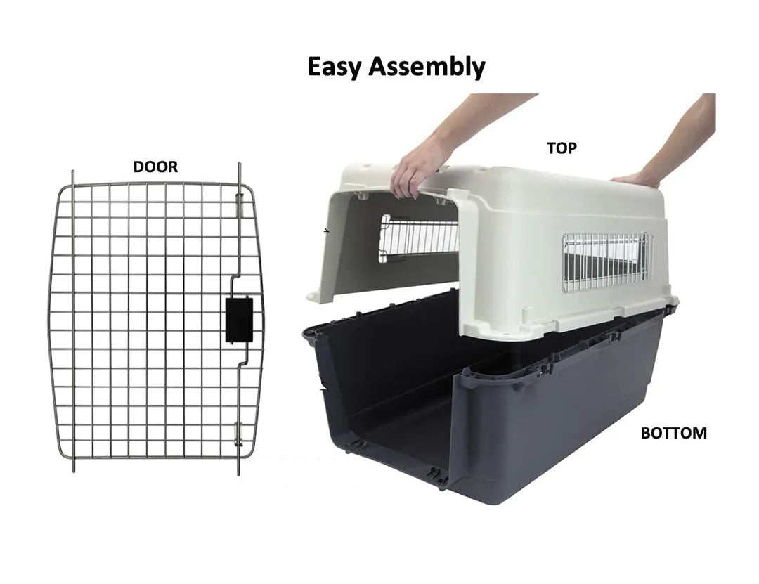 48-Inch IATA Approved Airline Dog Crate for Large Breed Dogs