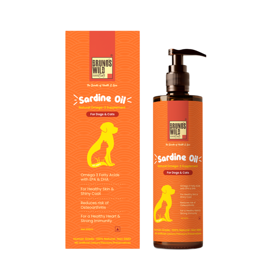 Bruno's Wild Essentials Sardine Oil Natural Omega-3 Supplement for Dogs and Cats