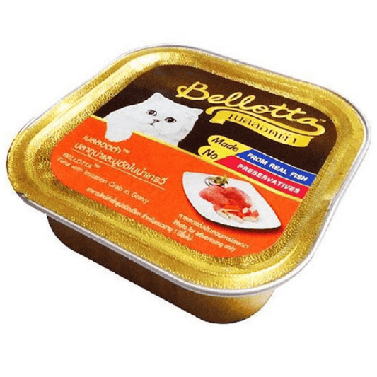 Bellotta Chat Gourmet Tuna With Imitation Crab in Gravy Cat Food 80 gm