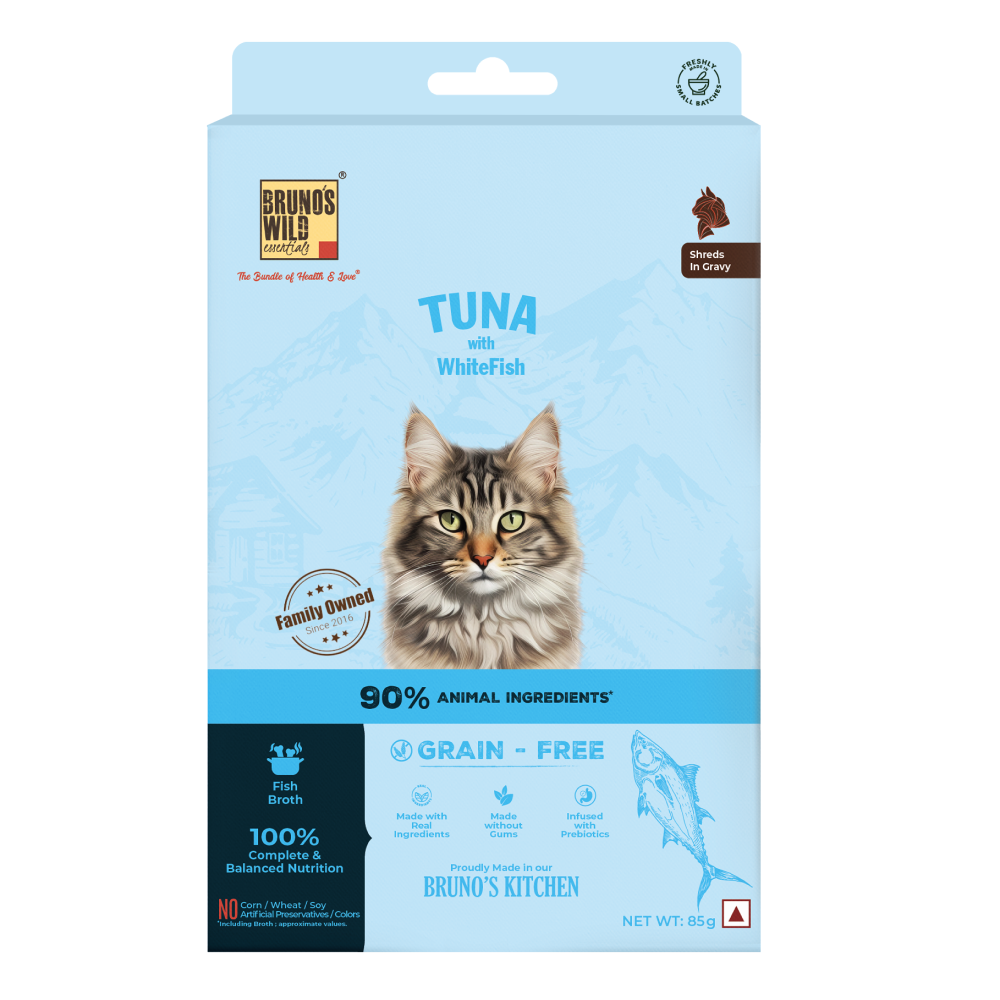 Brunos Wild Essentials Grain Free Tuna with Whitefish Wet Cat Food 85g