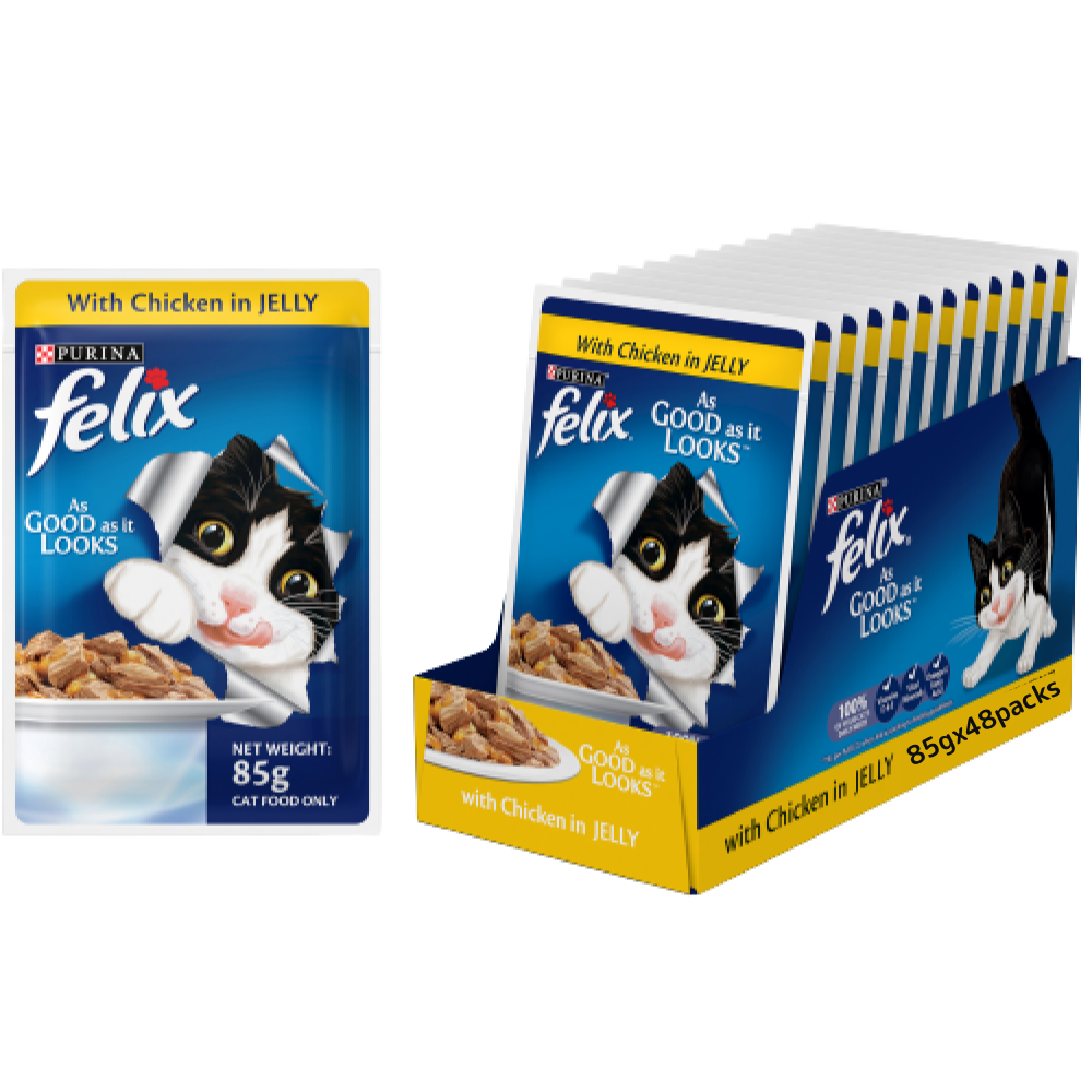 Purina Felix Chicken in Jelly Adult Cat Wet Food 85g