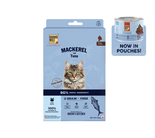 Bruno's Wild Essentials Mackerel & Tuna Cat Shreds In Gravy