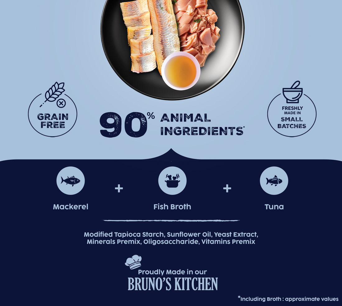 Bruno's Wild Essentials Mackerel & Tuna Cat Shreds In Gravy
