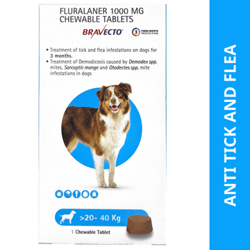 Bravecto Chewable Tablets for Dogs 1000 mg