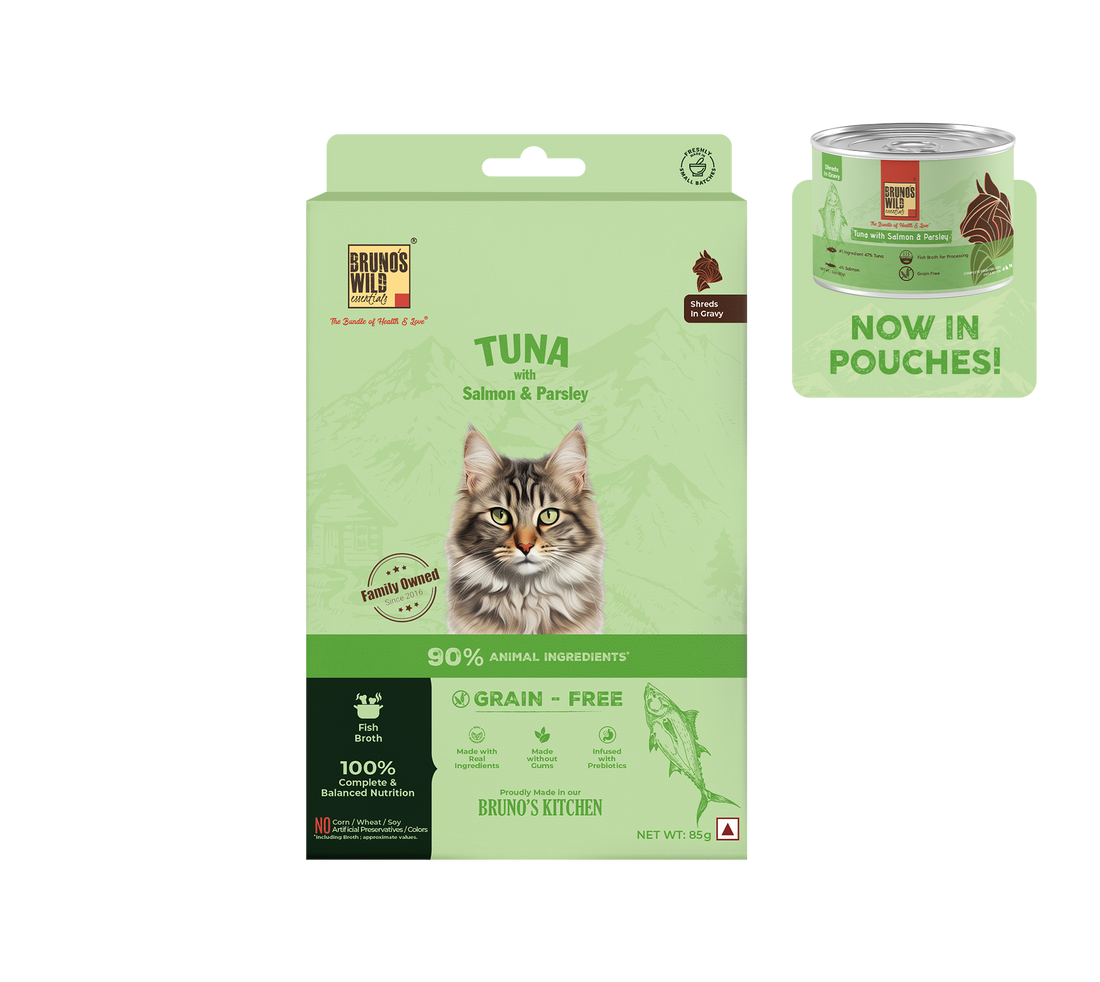 Brunos Wild Essentials Grain Free Tuna with Salmon & Parsley Wet Cat Food 85g