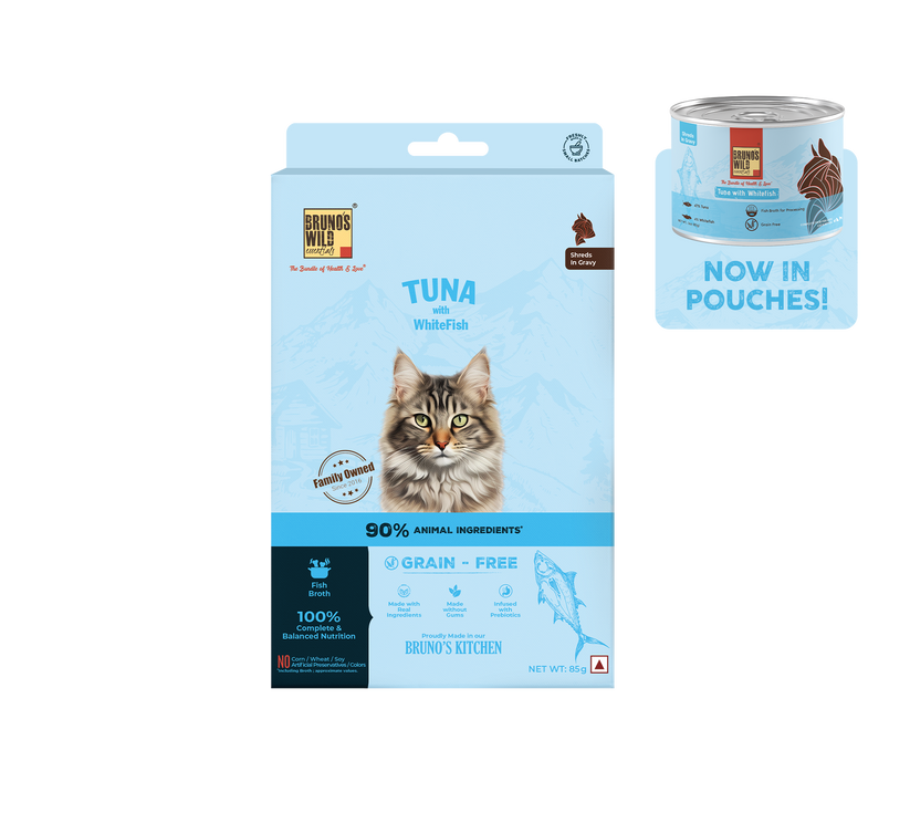 Brunos Wild Essentials Grain Free Tuna with Whitefish Wet Cat Food 85g