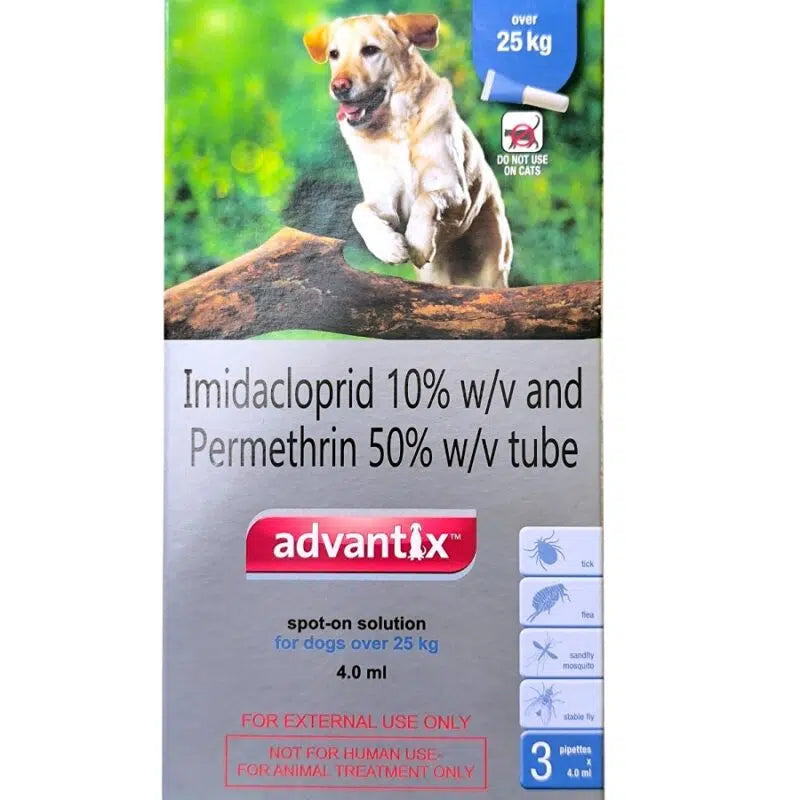 Bayer Advantix Spot on For Dogs Above 25 Kg (3 Pieces)