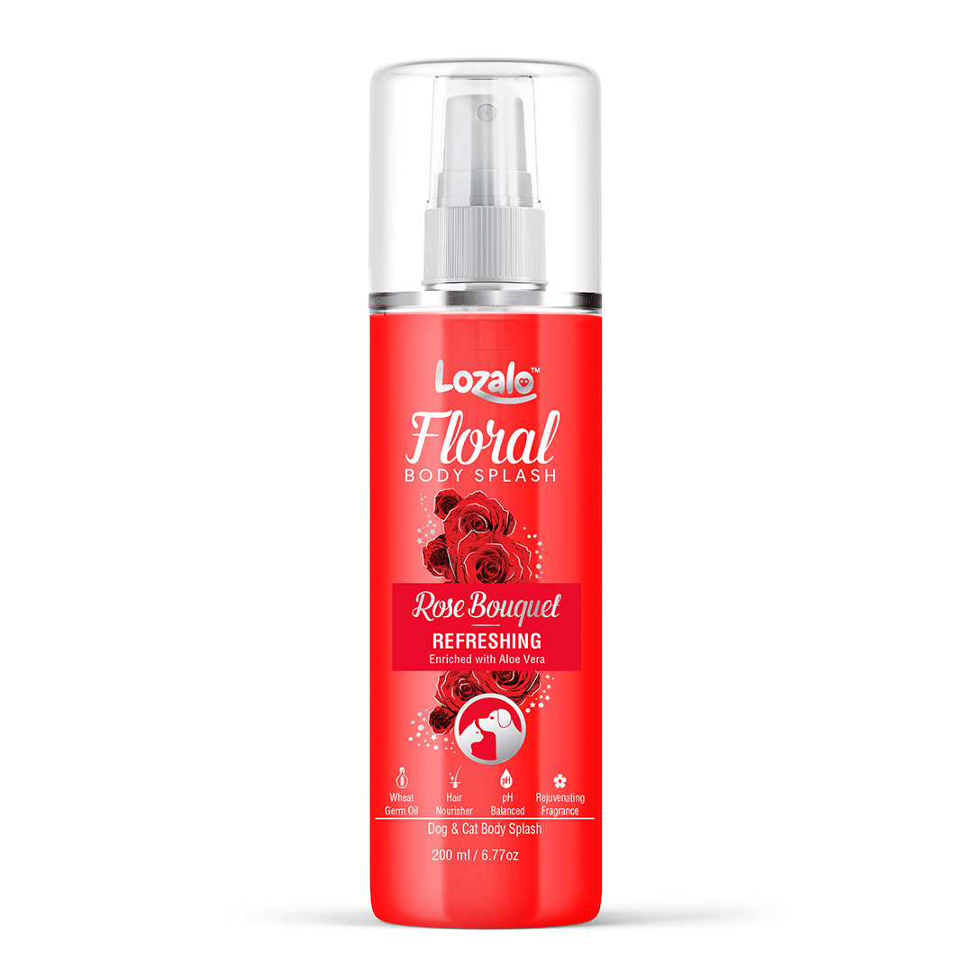 Lozalo Floral Rose Bouquet Refreshing Body Splash for Dogs & Cats 200ml