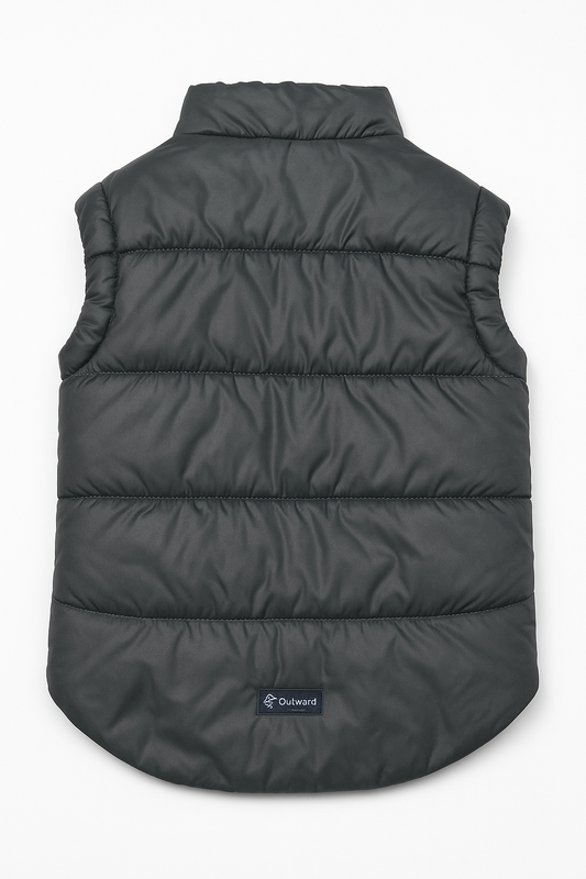 Petsworld Winter Half Sleeves Grey Colour Dog Jacket
