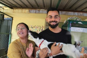 Virat Kohli The Dog Lover. Hits a ton with 15 dog adoptions at CARE, Benguluru.
