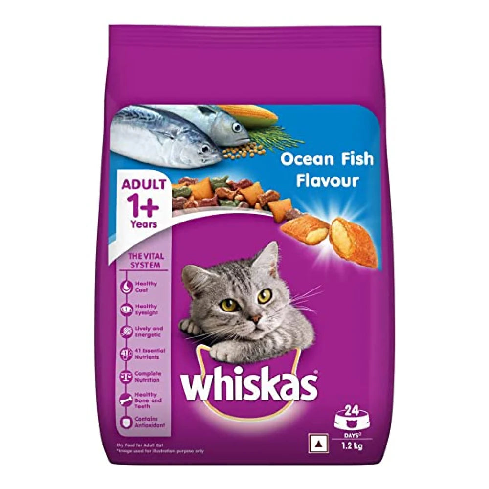 Whiskas Ocean Fish Adult Dry Cat Food (1+ Years)