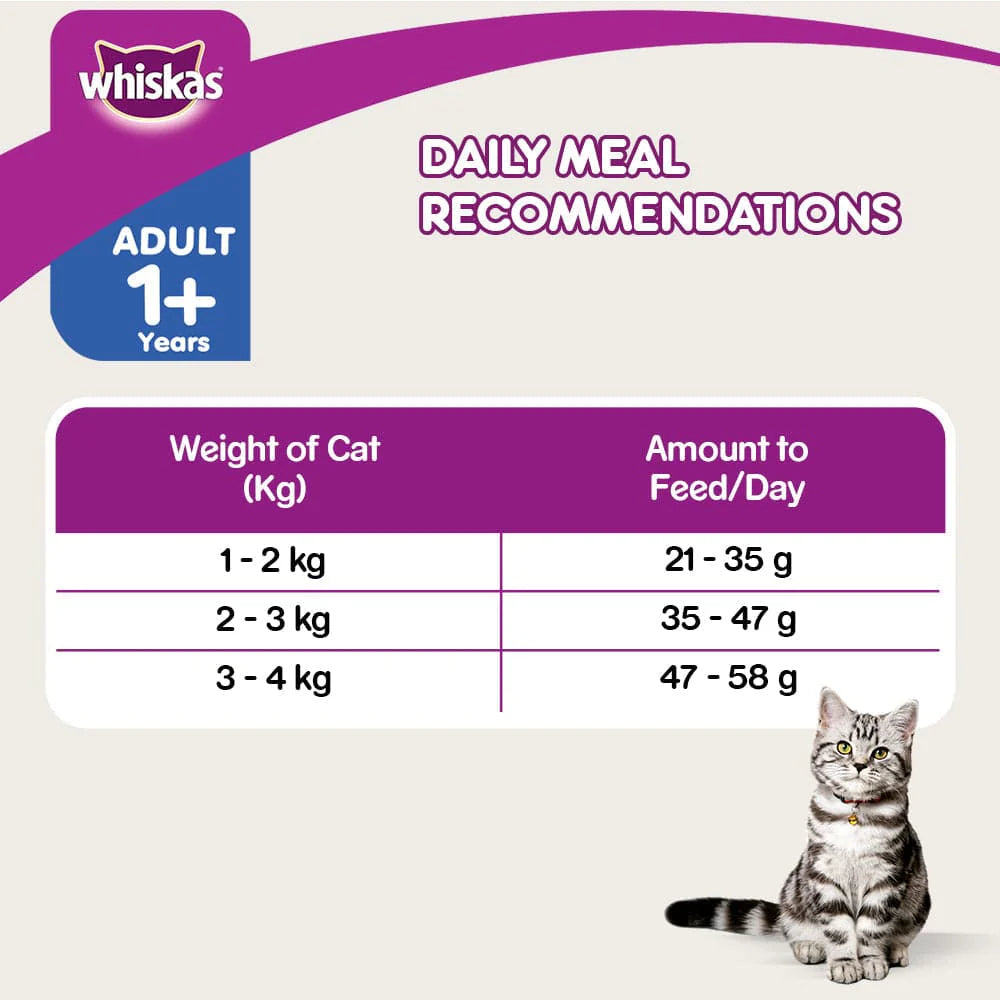 Whiskas Adult Skin & Coat Chicken & Salmon Flavour Cat Food