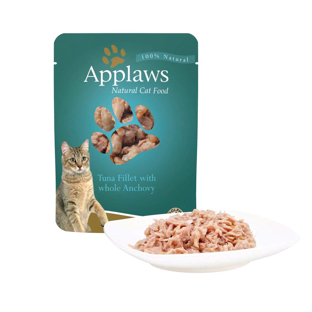 Applaws Tuna Fillet with Whole Anchovy & Seaweed in Broth Cat Wet Food 70g