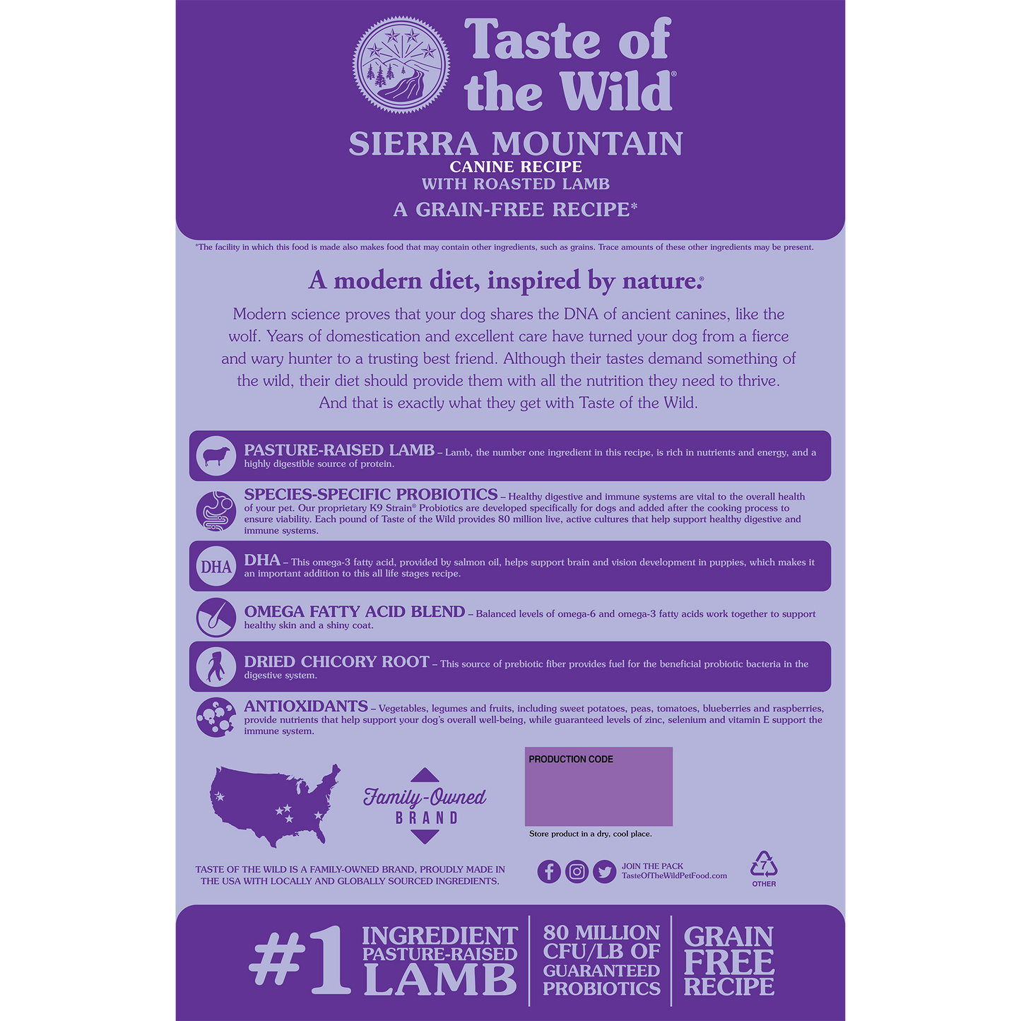 Taste Of The Wild Sierra Mountain Roasted Lamb Dog Food