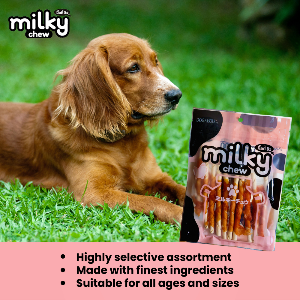 Dogaholic Milky Chew Chicken Stick Style Dog Treat