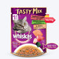 Whiskas Adult Tasty Mix Seafood Cocktail Wakame Seaweed in Gravy 70 GM