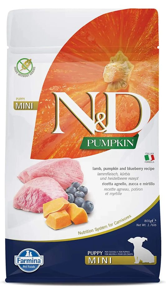 Farmina N&D Pumpkin Lamb & Blueberry Grain Free Min Puppy Dry Food