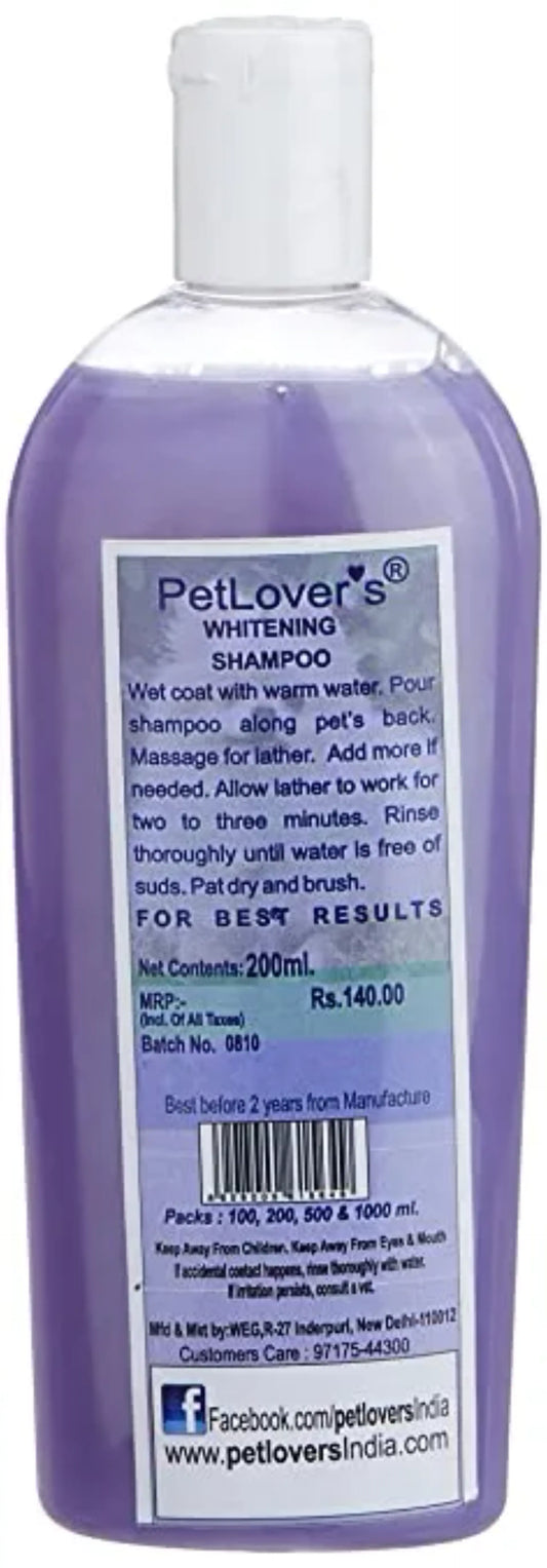 Pet Lovers White and Bright shampoo