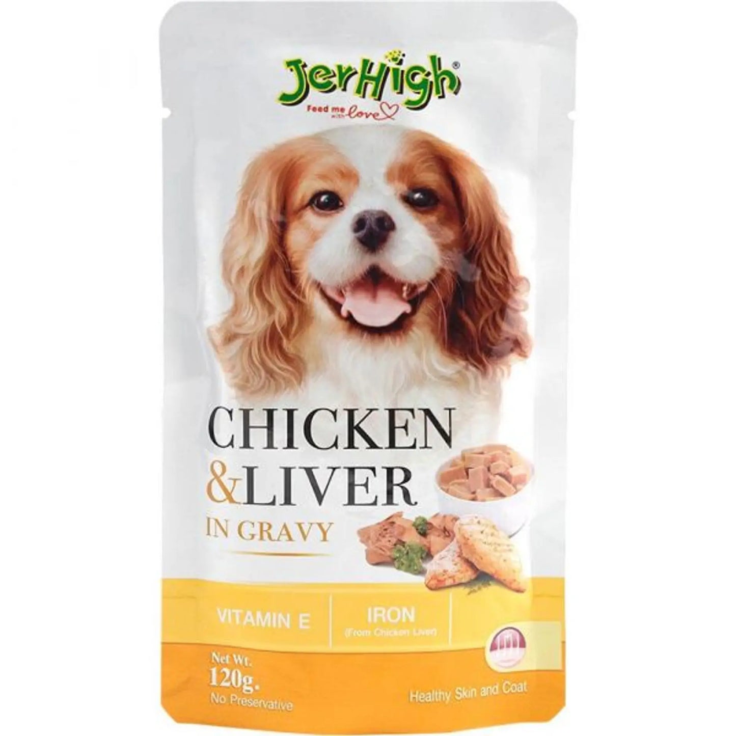 Jerhigh Chicken and Liver in Gravy Dog Food 120 Gm