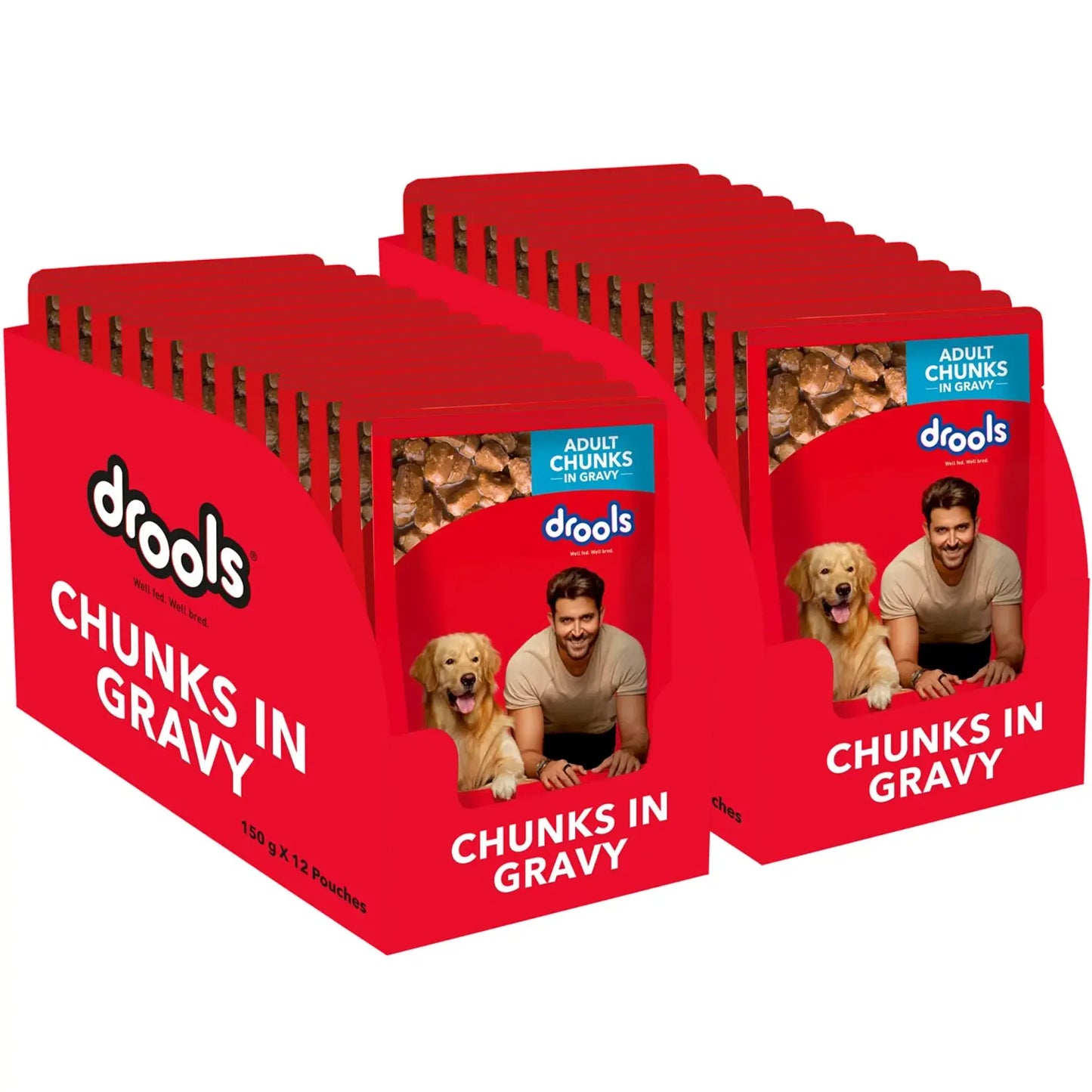 Drools Adult Wet Dog Food, Real Chicken and Chicken Liver Chunks in Gravy