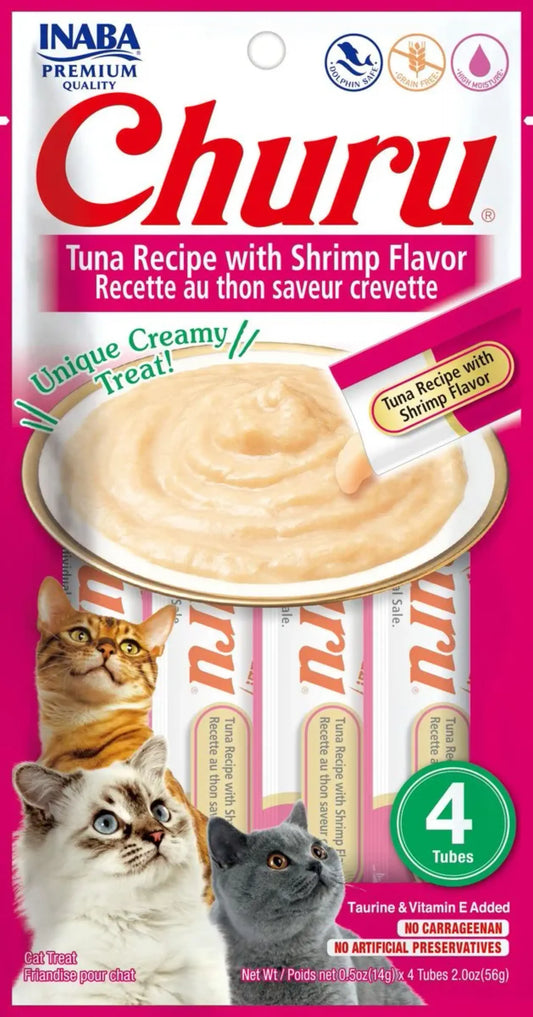 Inaba Churu Tuna Recipe with Shrimp Flavor Cat Treat 56g