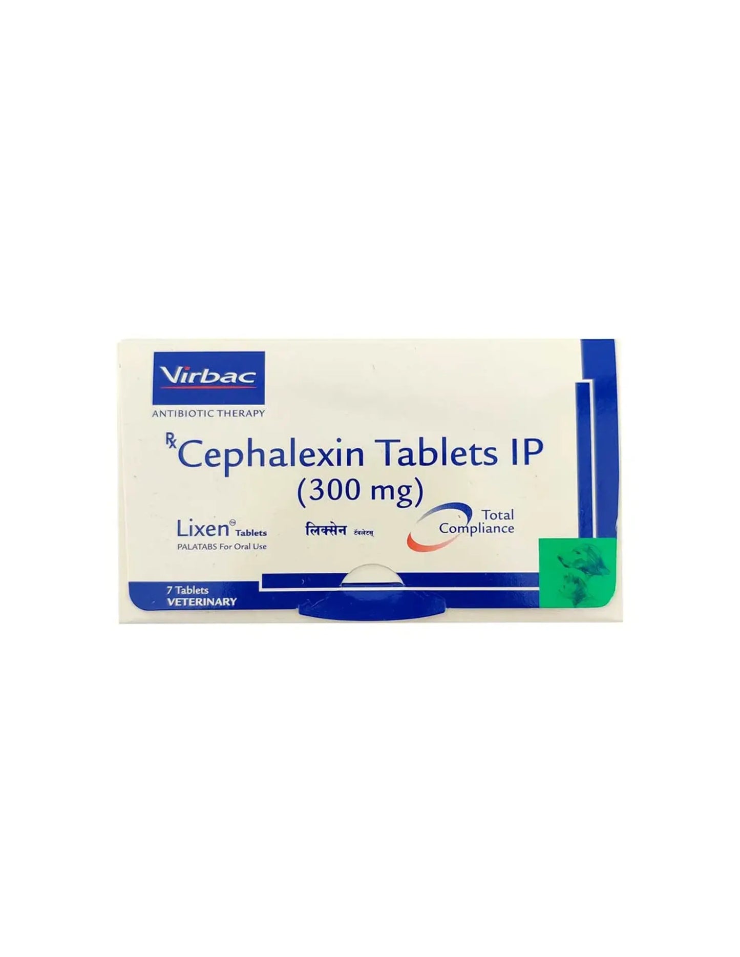 Virbac Lixen (Cephalexin) for Dogs & Cats (pack of 7 tablets)