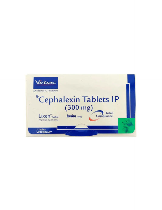 Virbac Lixen (Cephalexin) for Dogs & Cats (pack of 7 tablets)