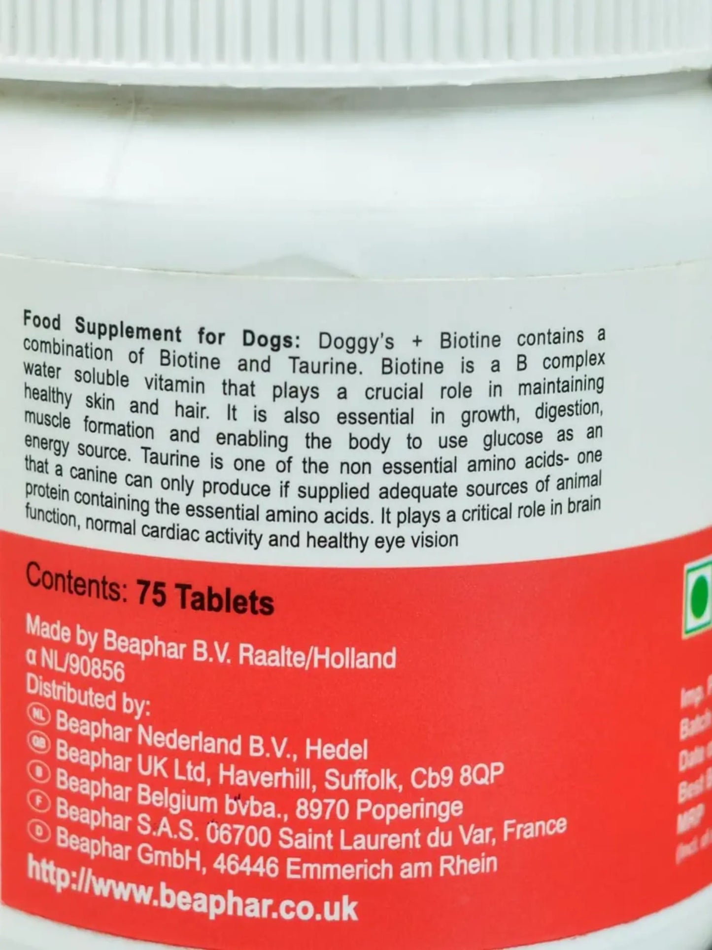 Beaphar Doggy's Biotine Dog Supplement 75 Tablets