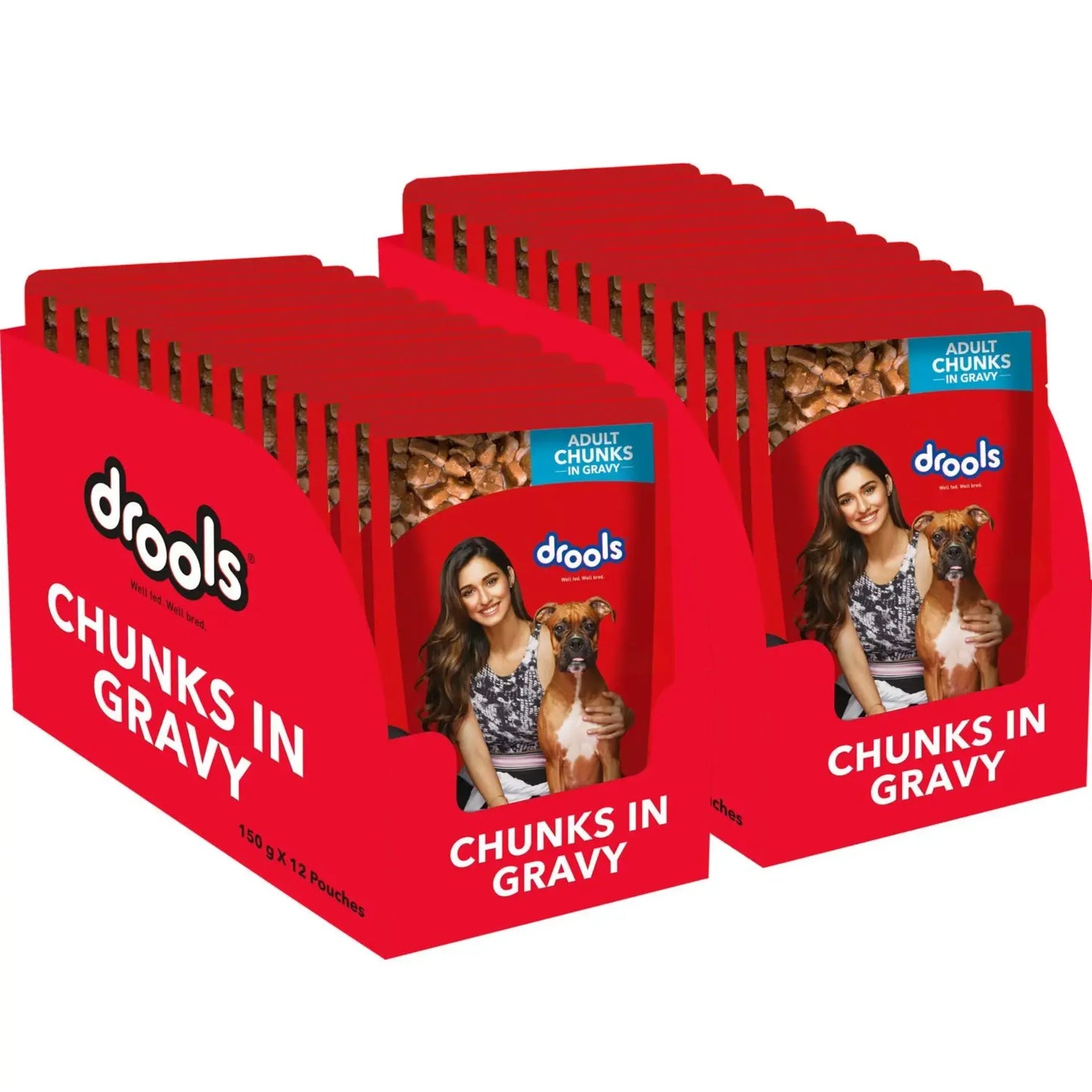 Drools Adult Wet Dog Food, Real Chicken and Chicken Liver Chunks in Gravy