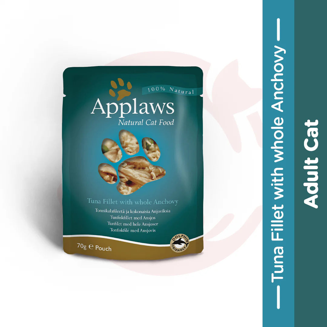 Applaws Tuna Fillet with Whole Anchovy & Seaweed in Broth Cat Wet Food 70g