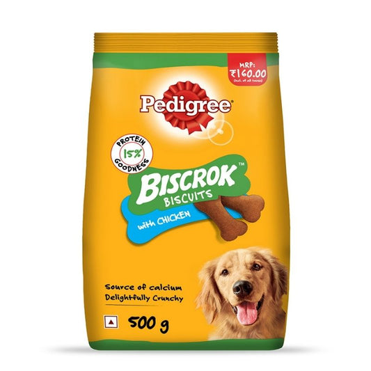 Pedigree Chicken Flavor Biscrok Biscuits (Above 4 Months), Dog Treats