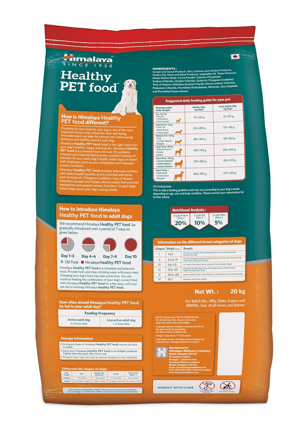 Himalaya Healthy Pet Food Meat & Rice Adult Dog Food