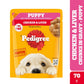 Pedigree Chicken & Liver Chunks in Gravy Puppy Wet Dog Food (70g)