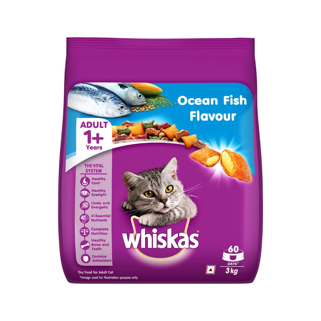 Whiskas Ocean Fish Adult Dry Cat Food (1+ Years)