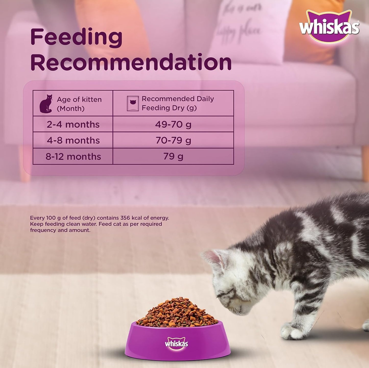 Whiskas Ocean Fish Junior Mother and Baby Cat Dry Food (2-12 Months)