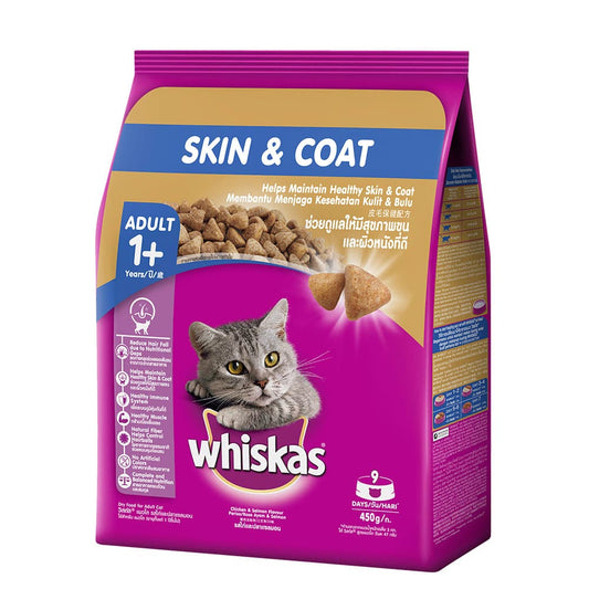 Whiskas Adult Skin & Coat Chicken & Salmon Flavour Cat Food