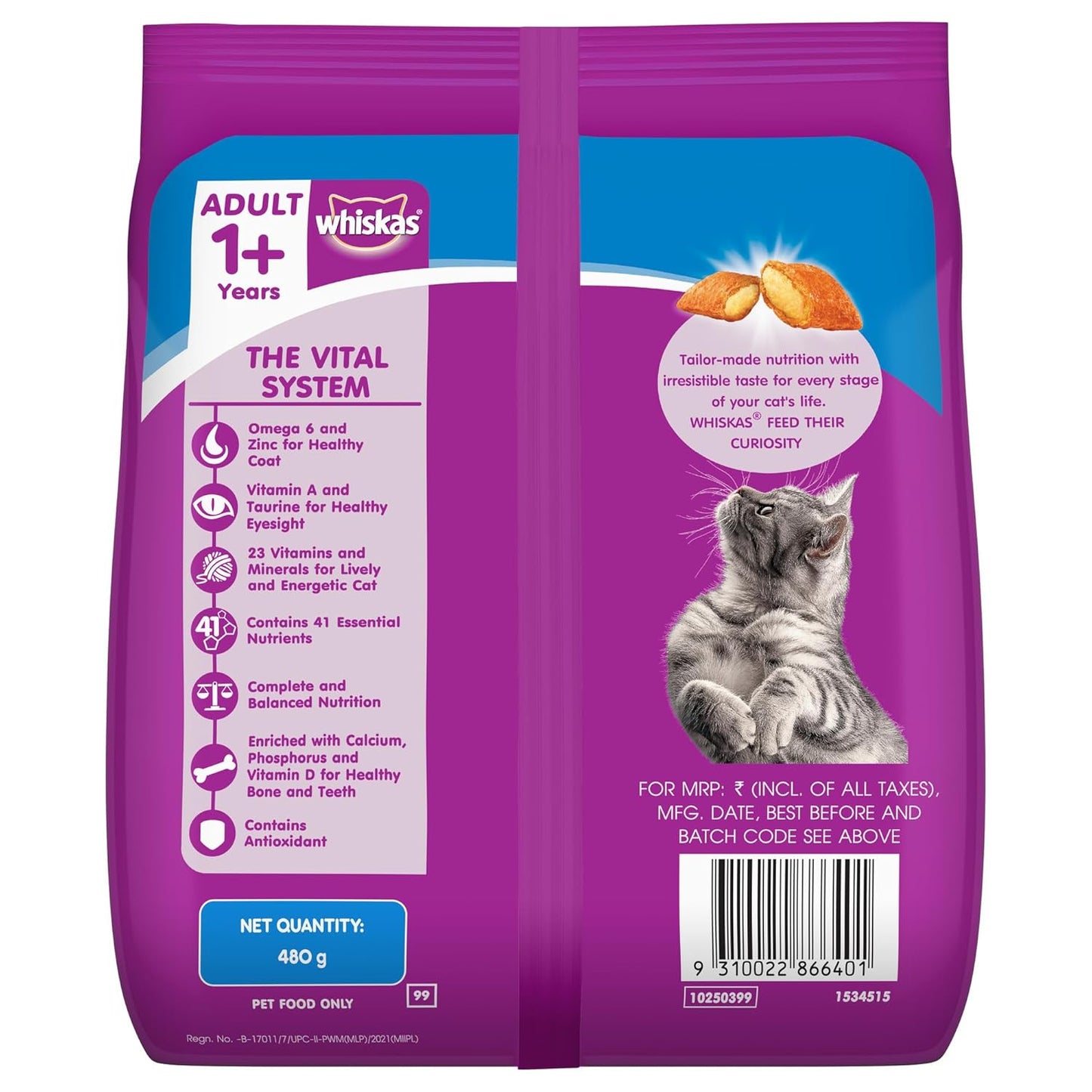 Whiskas Ocean Fish Adult Dry Cat Food (1+ Years)