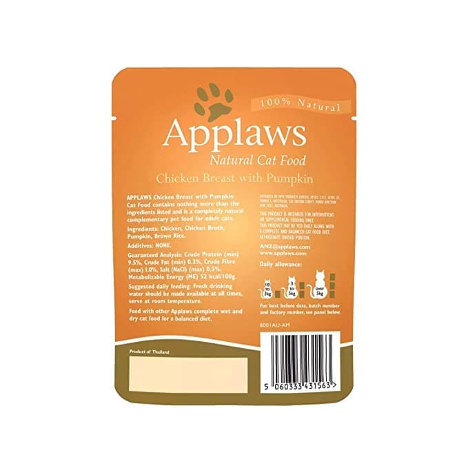 Applaws Chicken Breast with Pumpkin in Cat Wet Food 70 GM Broth